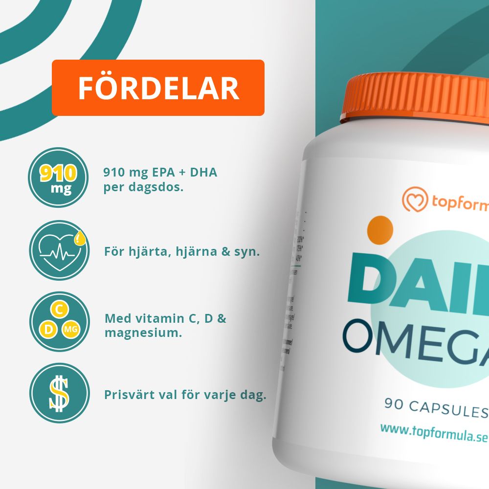 Topformula | Omega-3 Daily | 90 kapslar
