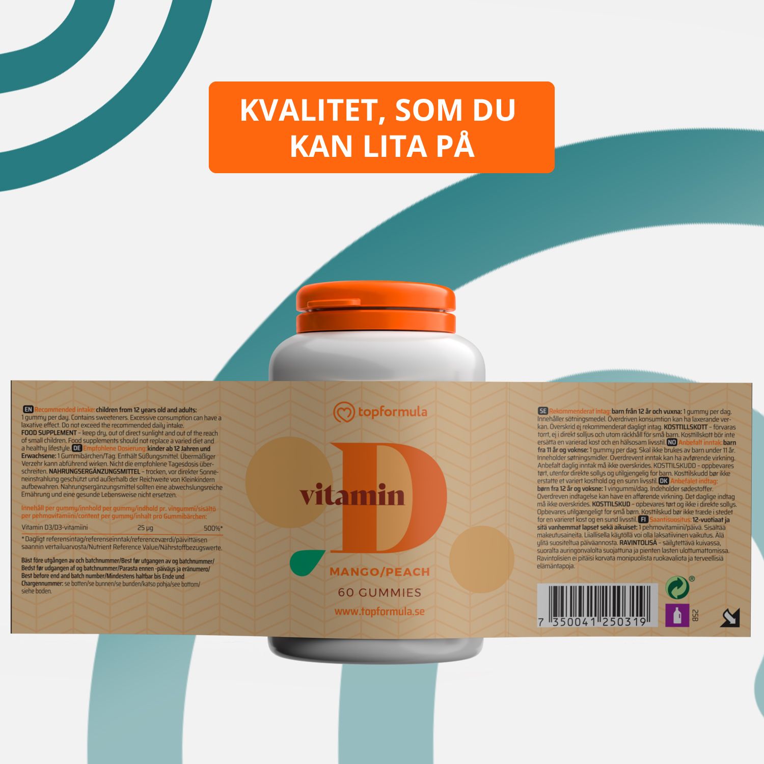 Topformula | Vitamin D Gummies | 60 st
