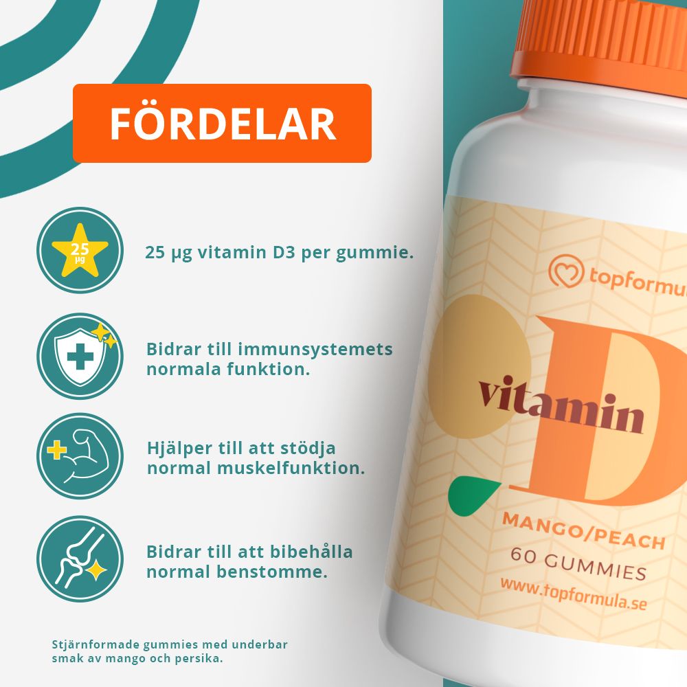 Topformula | Vitamin D Gummies | 60 st