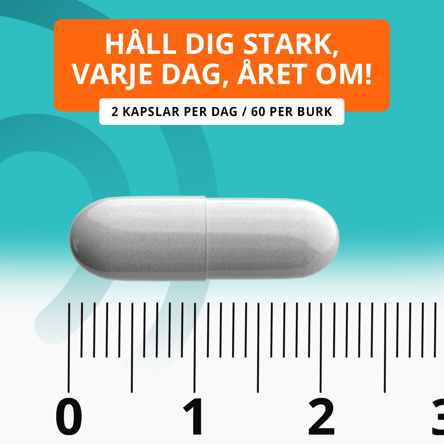 Topformula | Mjölksyra 15 miljarder + Kalcium & B-vitaminer | 60 kapslar