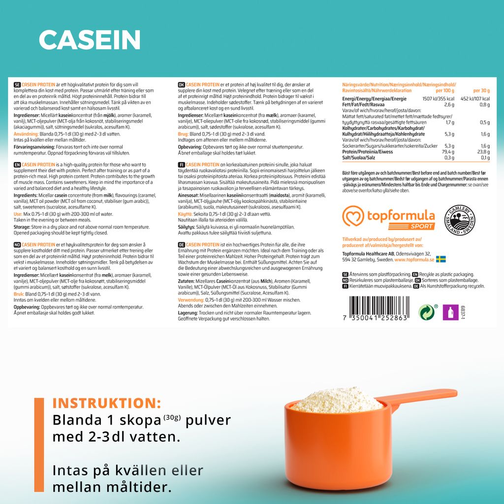 Topformula Sport | Casein Salted Caramel - 1000g
