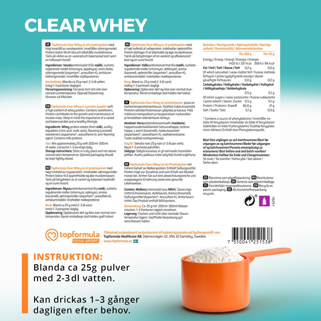 Topformula Sport | Clear Whey Cola - 500g