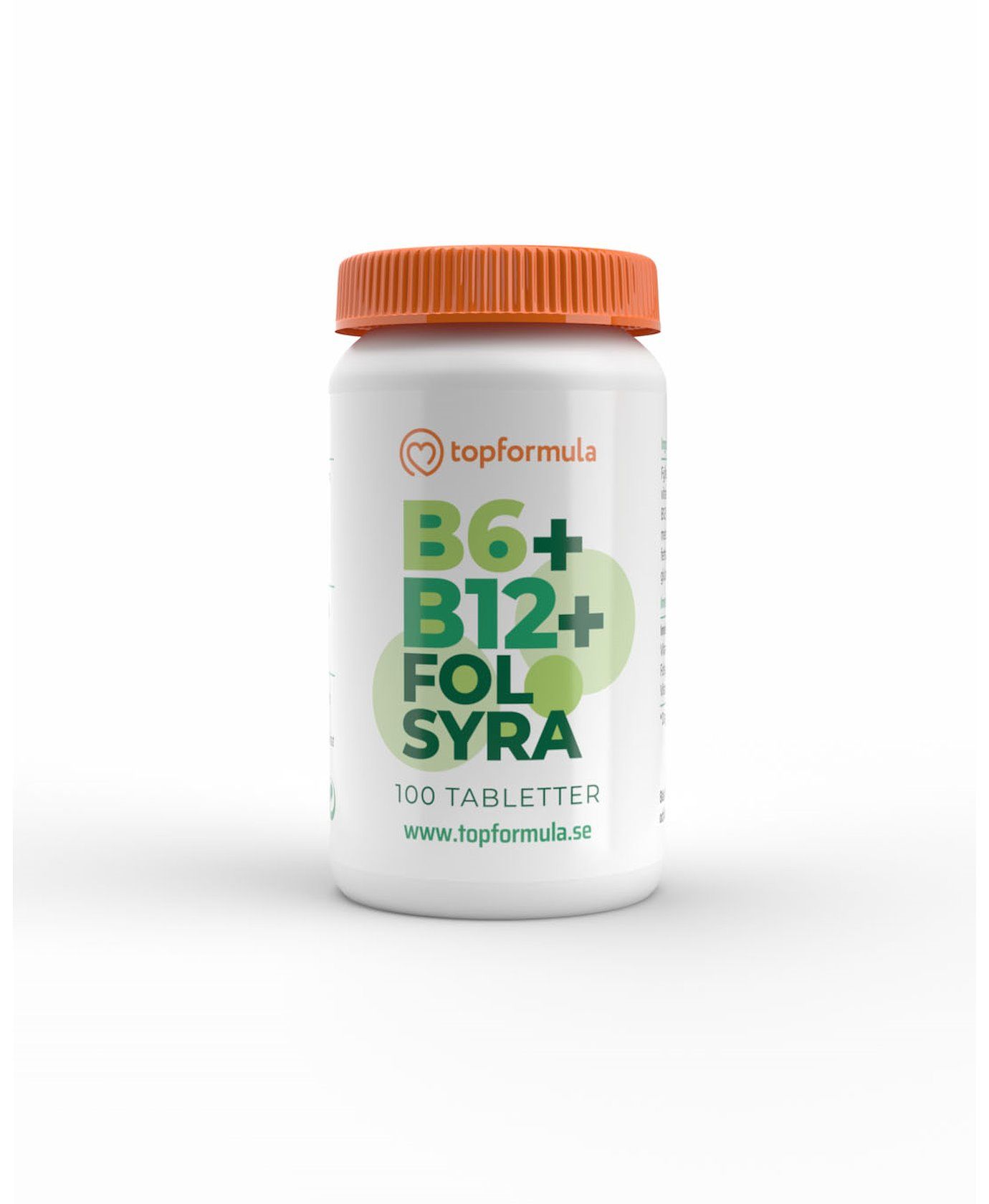 Topformula | B6+B12+Folsyra | 100 tabletter