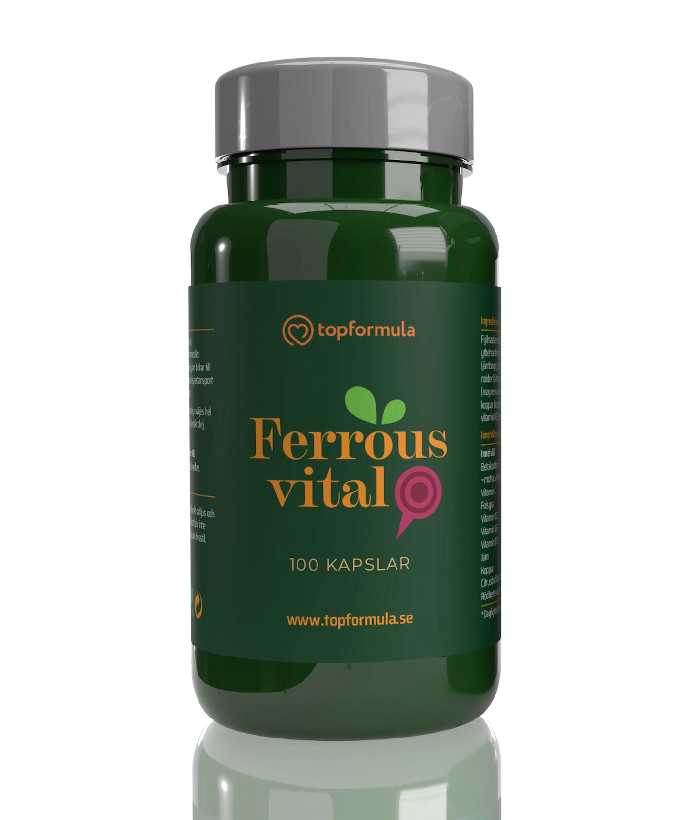 Topformula | Ferrous vital | 100 kapslar
