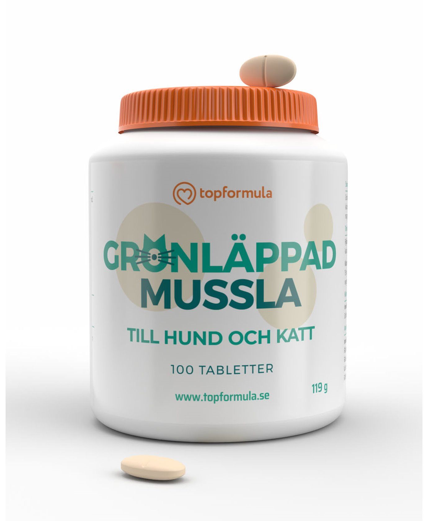 Topformula | Grönläppad Mussla | 500 mg | 100 tabletter