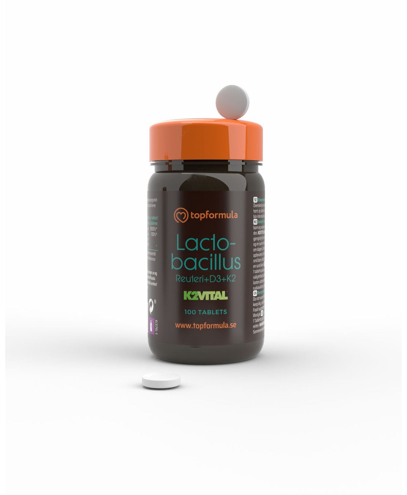 Topformula | Lactobacillus Reuteri + D3 + K2VITAL® | 100 tabletter