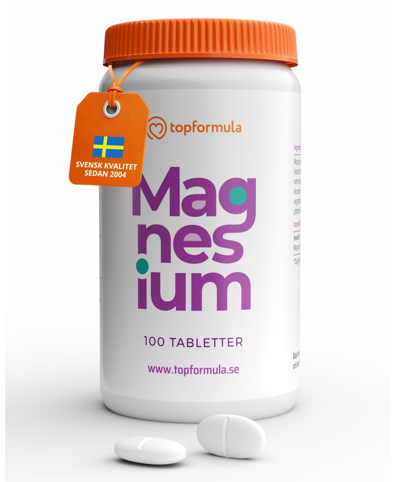 Topformula | Magnesium 300 mg | 100 tabletter