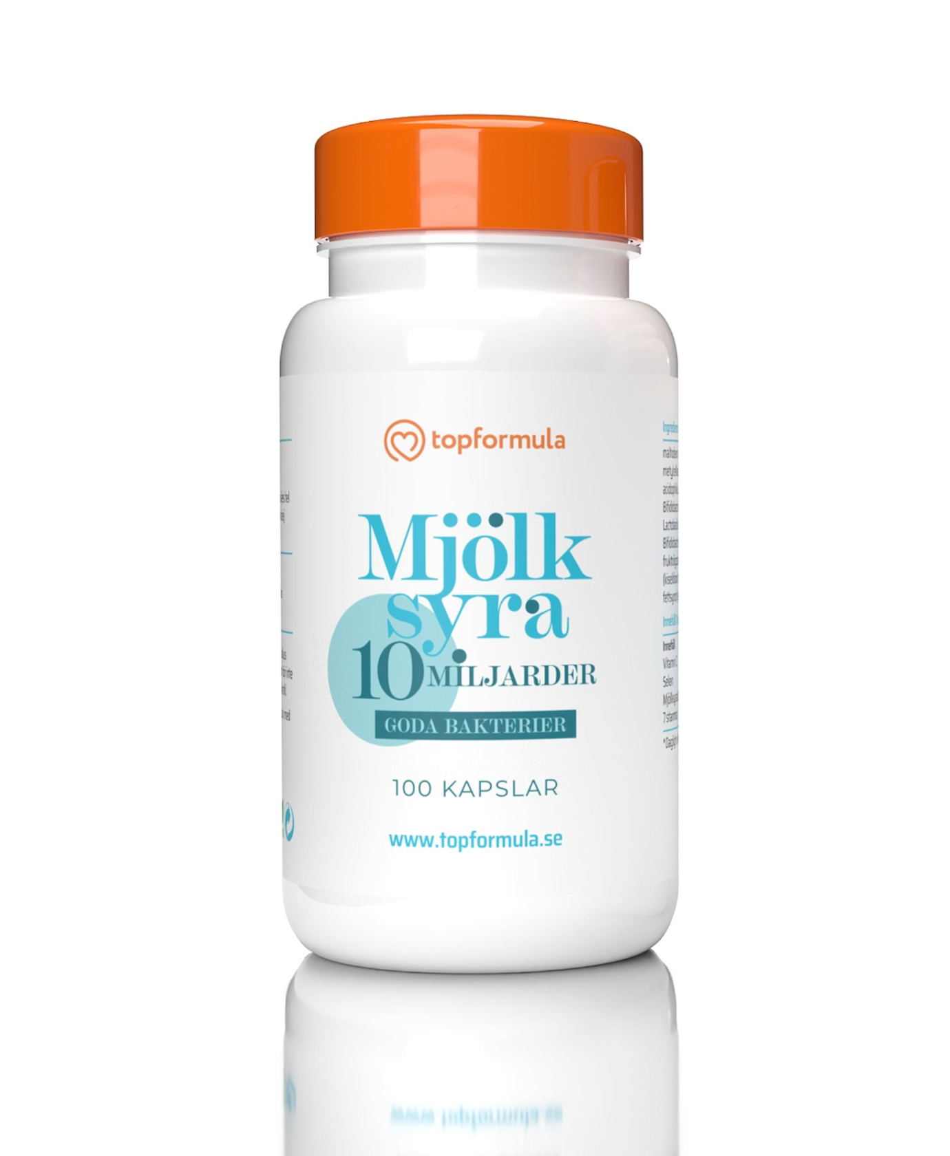 Topformula | Mjölksyra 10 miljarder | 100 kapslar