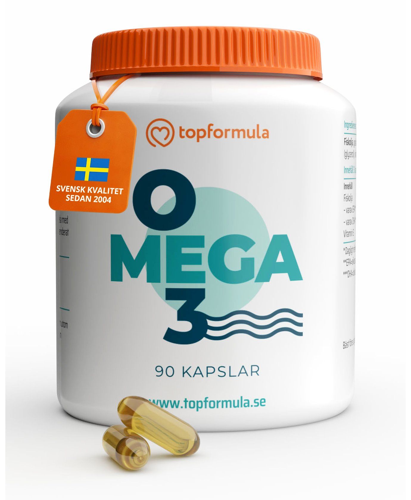Topformula | Omega-3 Fiskolja | 90 kapslar