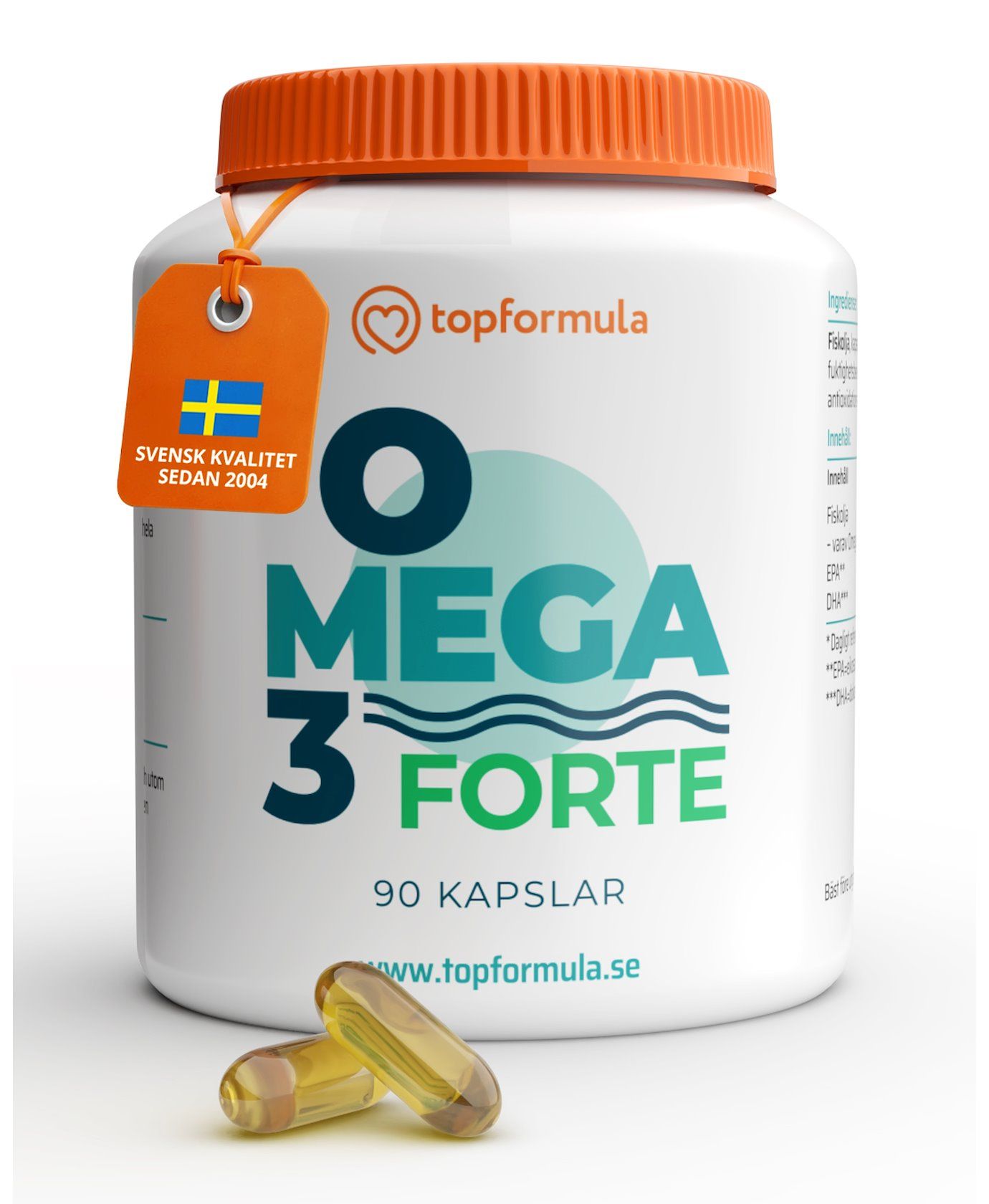 Topformula | Omega-3 Forte 70% | 90 kapslar