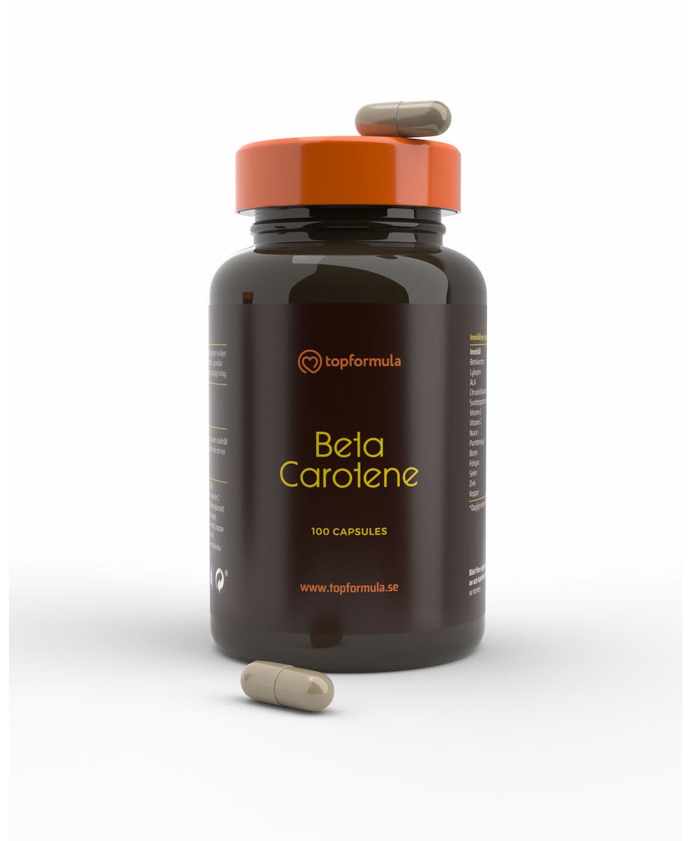 Topformula | Solbrun + ALA | Betakaroten 50 mg | 100 kapslar