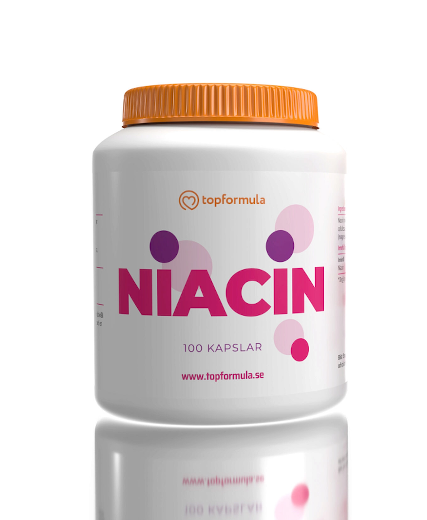 Topformula | Niacin | Vitamin B3 | 500 mg | 100 kapslar