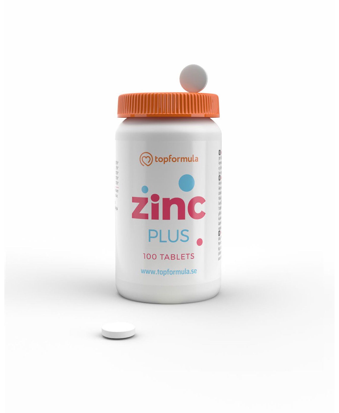 Topformula | Zink Plus | 25 mg | 100 tabletter