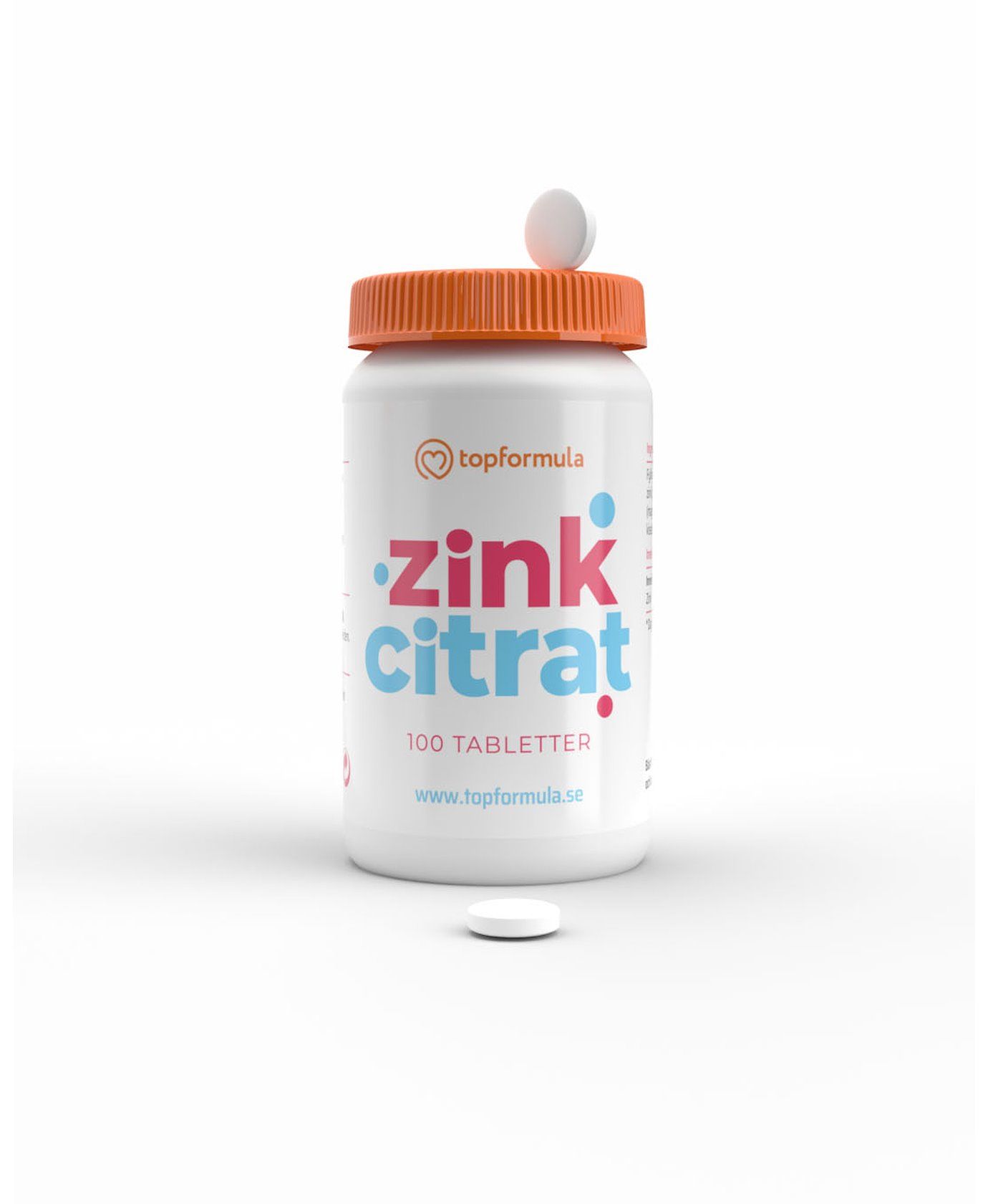Topformula | Zinkcitrat | 25 mg | 100 tabletter