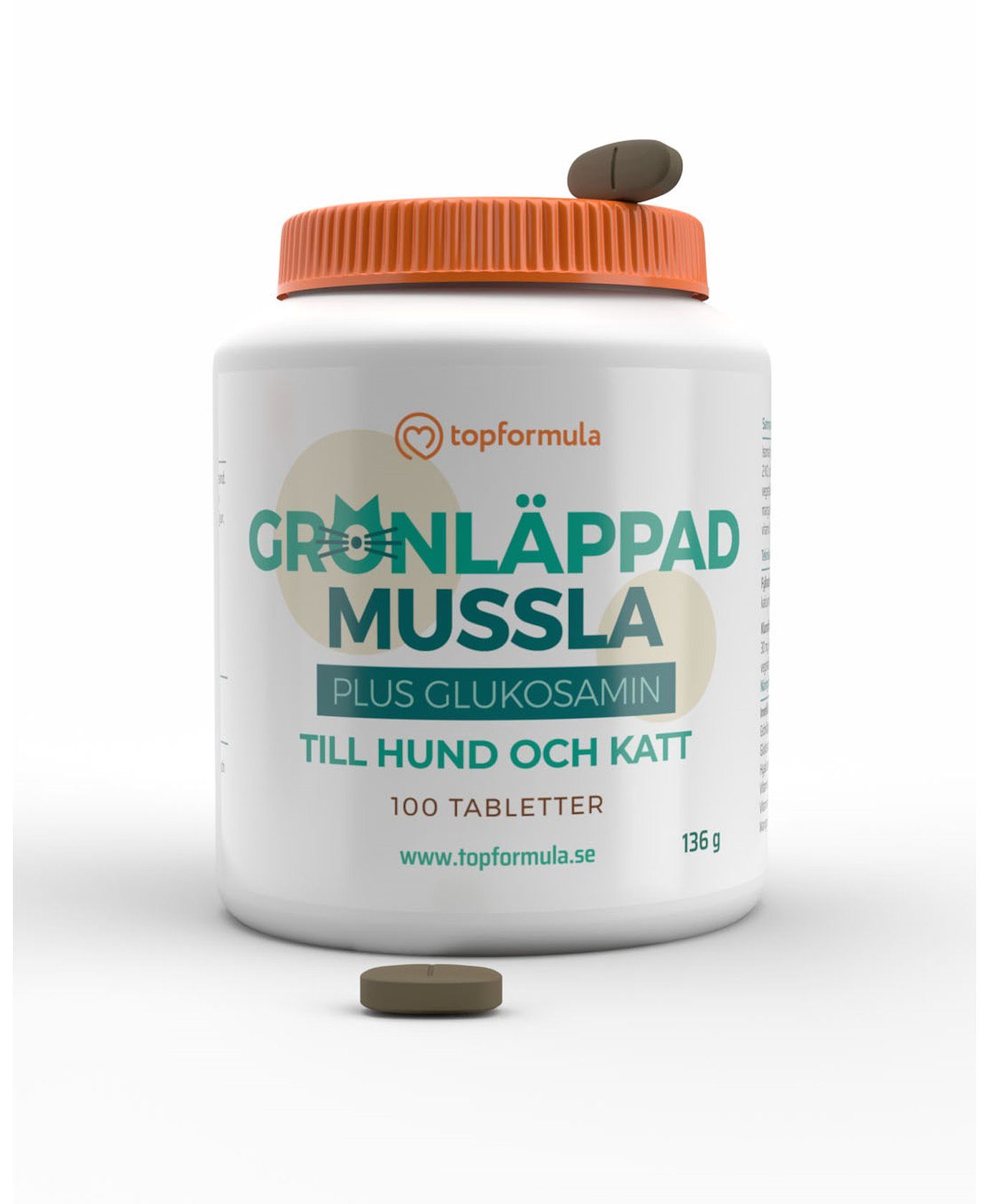Topformula | Grönläppad Mussla Plus | 100 tabletter
