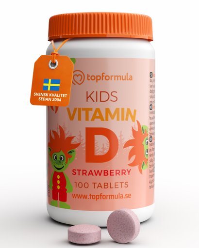 Topformula Kids | Vitamin D Tugg | 100 tabletter