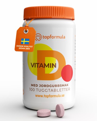 Topformula | D-Vitamin 40 µg Tugg | 100 tabletter