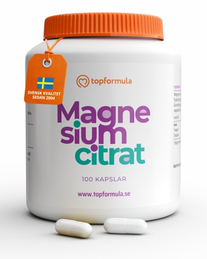 Topformula | Magnesiumcitrat | 120 mg | 100 kapslar