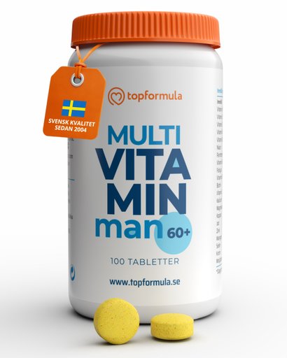 Topformula | Multivitamin och mineral Man 60+ | 100 tabletter
