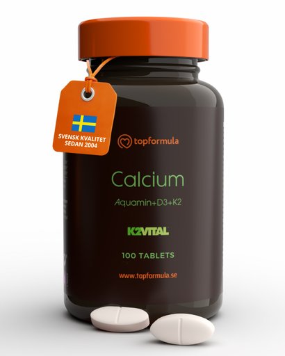Topformula | Calcium Aquamin + D3 och K2 | 100 tabletter