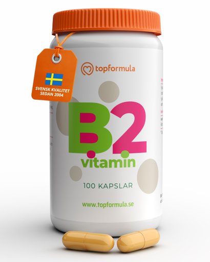 Topformula | Vitamin B2 | Riboflavin | 100 mg | 100 kapslar