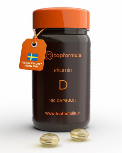 Topformula | D-vitamin Softgel | 3200 IE | 80 µg | 150 kapslar