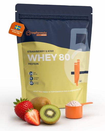 Topformula Sport | Whey 80% Protein Jordgubbe & Kiwi - 1000g