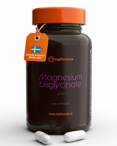 Topformula | Magnesiumbisglycinat + P5P | 100 kapslar