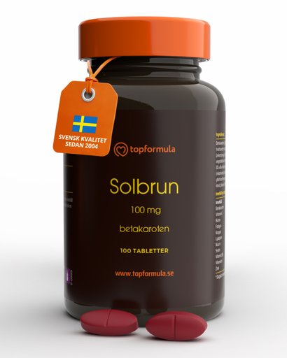 Topformula | Solbrun | Betakaroten 100 mg | 100 tabletter