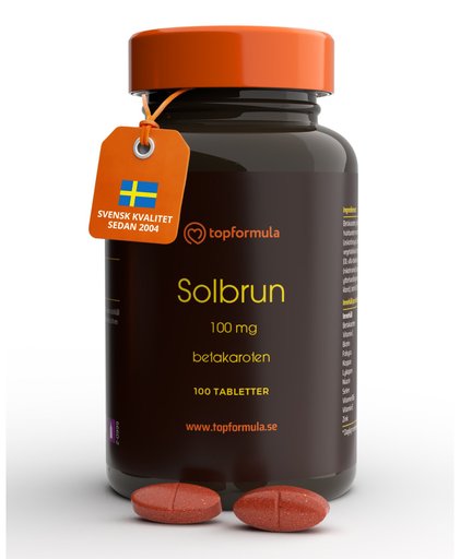 Topformula | Solbrun | Betakaroten 100 mg | 100 tabletter