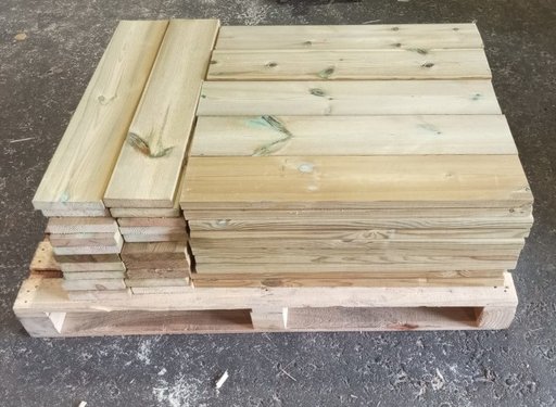 TERASSILAUTA 28x145mm VIHREÄ L=745mm/70KPL