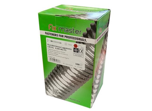 FIX MASTER ULTRA C4 PUURAKENNERUUVI 6X140mm T30 100KPL/PKT FIX MASTER ULTRA C4 PUURAKENNERUUVI 6X140mm T30 100KPL/PKT