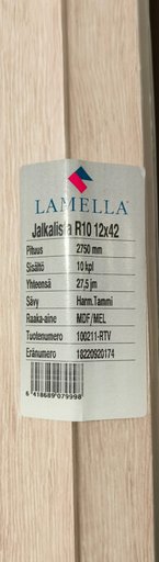 JALKALISTA 12X42X2750mm R10 HARMAATAMMI 80 KPL/PKT