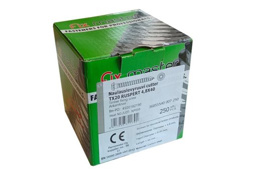 NAULAUSLEVYRUUVI 4,8X40mm RUSPERT 250KPL