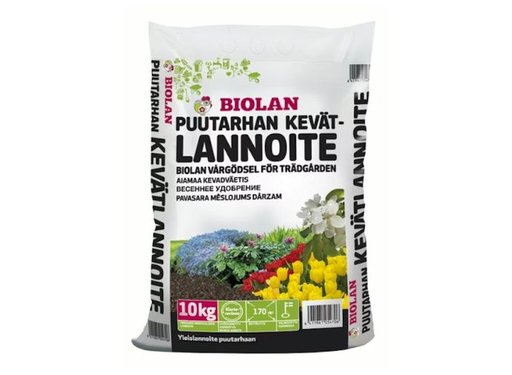 PUUTARHAN KEVÄTLANNOITE BIOLAN 10KG
