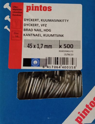 DYCKERTNAULA 45X1,7mm KUUMASINKITTY 0,5kg