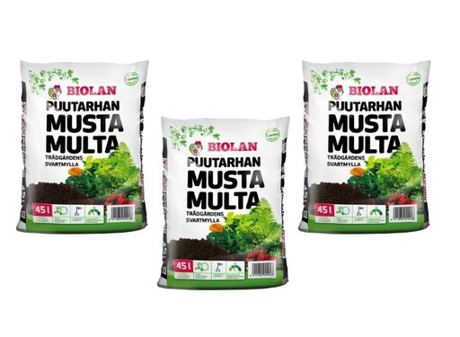 PUUTARHAN MUSTA MULTA BIOLAN 45L 3KPL