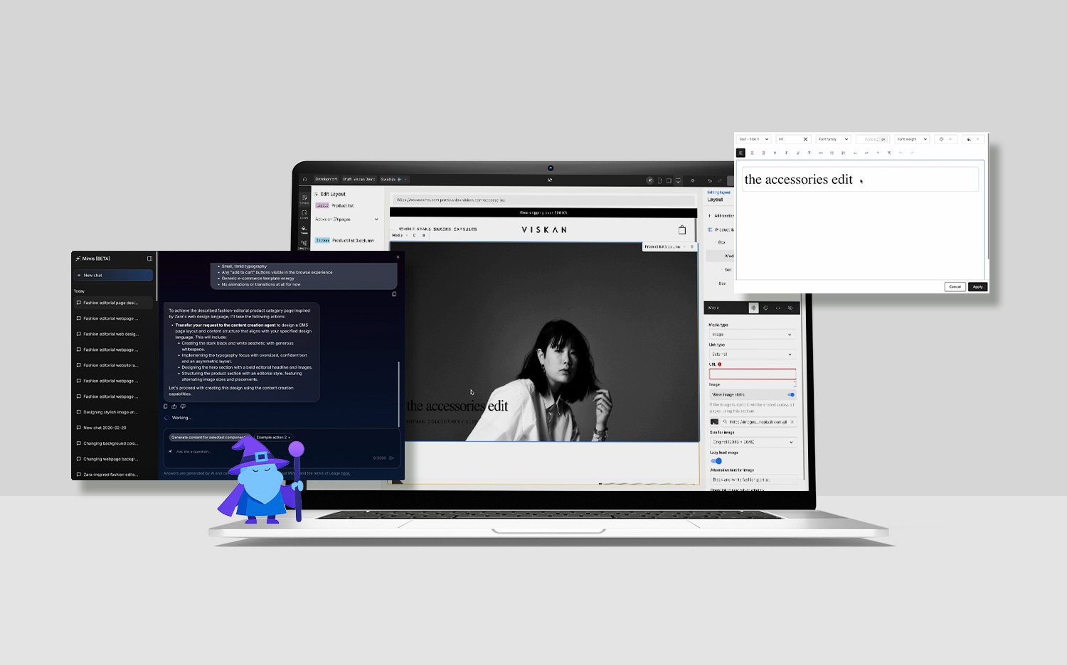 AI-avustaja Viskan CMS:ssä