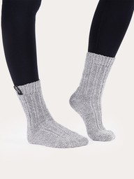 Wool Sock x2 - Grey Melange Mix - 35-38