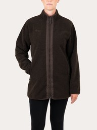 Windstopper Pile Long Jacket - Ash Brown - 34