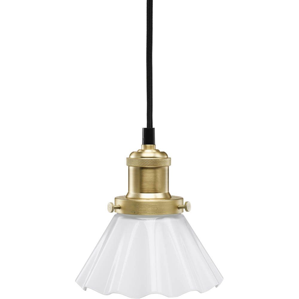 Fönsterlampa August veckad 15 cm - Vit