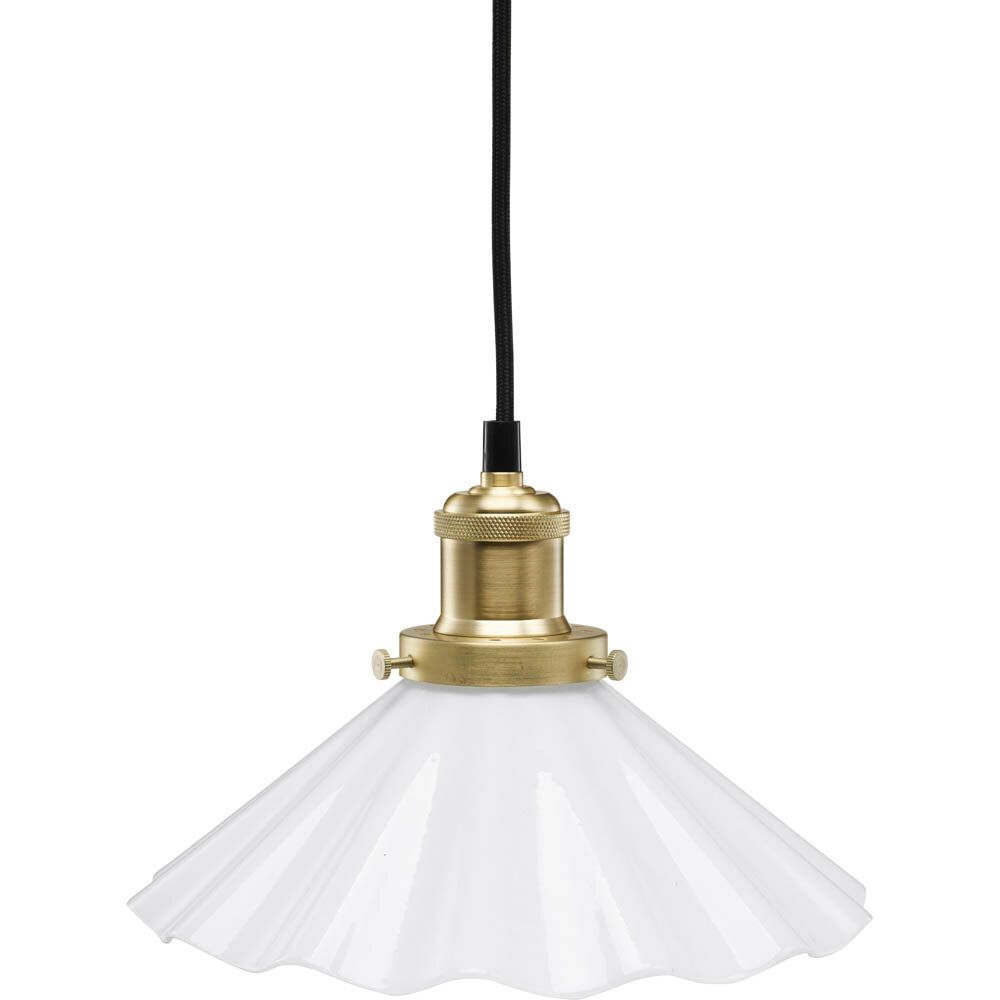 Fönsterlampa August veckad 25 cm - Vit