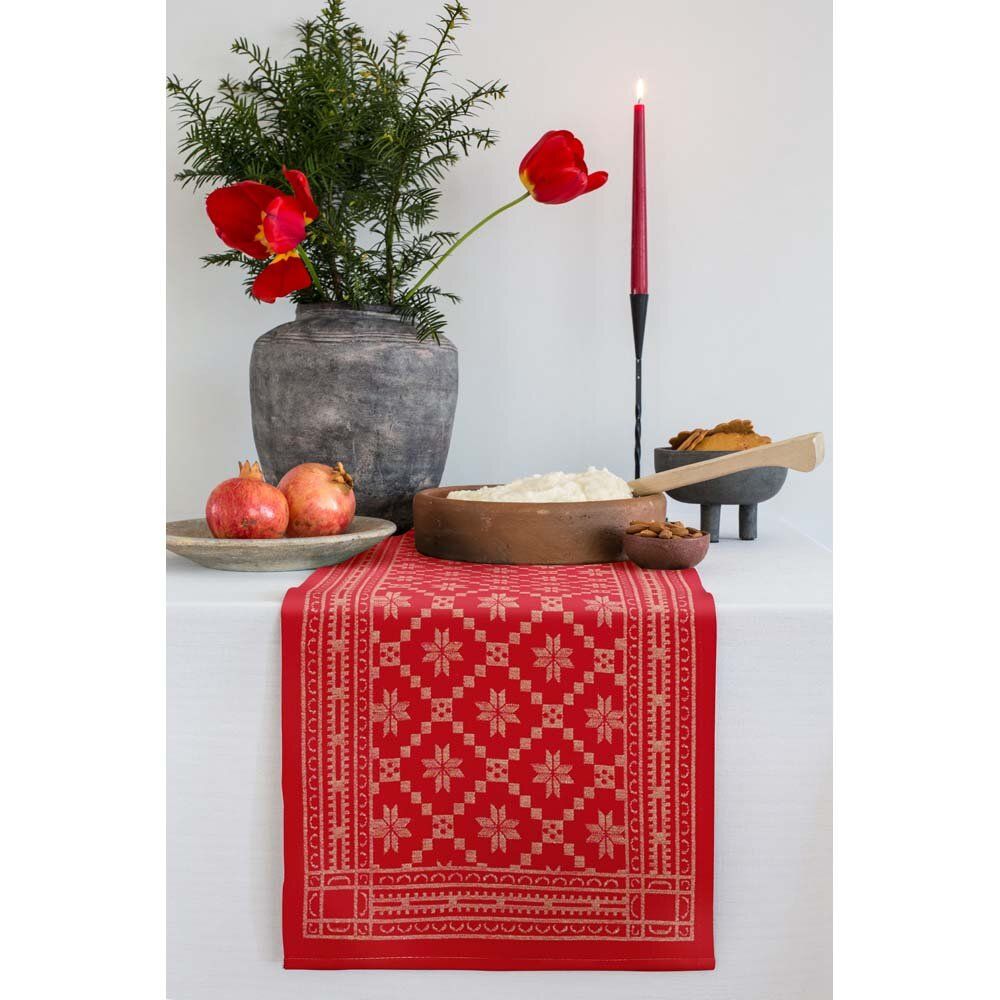 Åttebladrose bordslöpare 50x150 cm