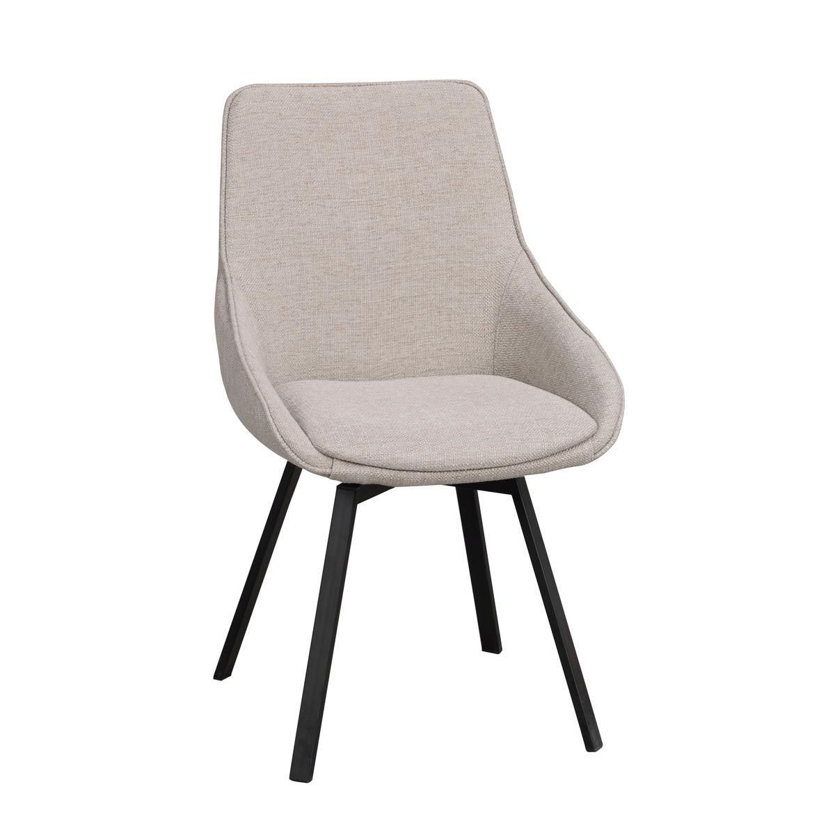 Alison stol tyg metallben snurrfunktion - Beige