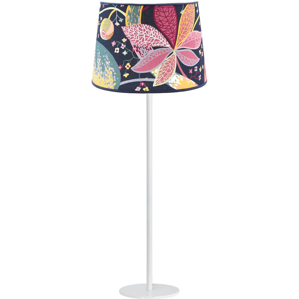 Base bordslampa vit med mönstrad skärm 71cm