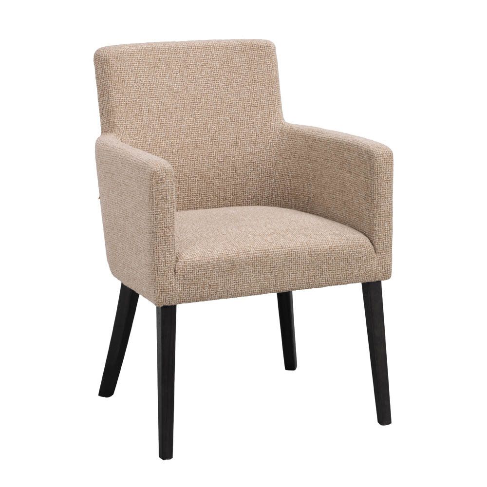 Hudson karmstol svarta ekben - Beige