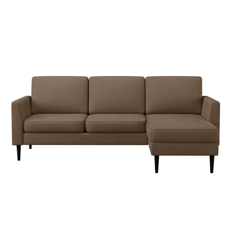 Knox 3-sitssoffa med divan höger - Brun