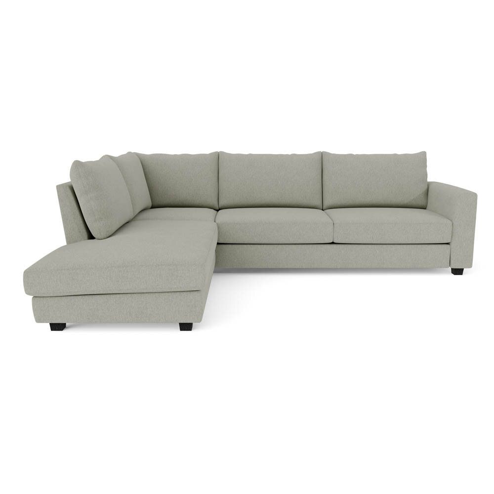 Lindö soffa med öppet avslut vänster svarta ben