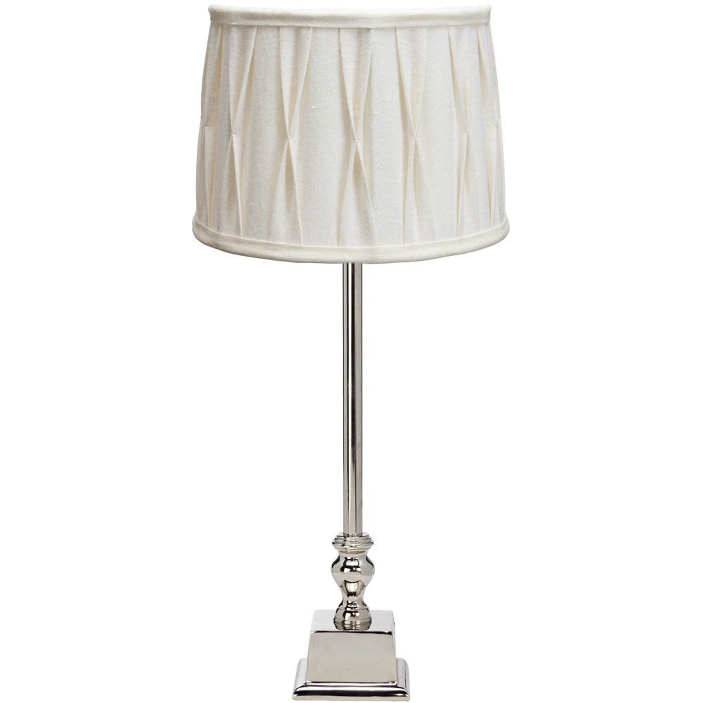 Linné bordslampa med stygn skärm 66cm - Krom