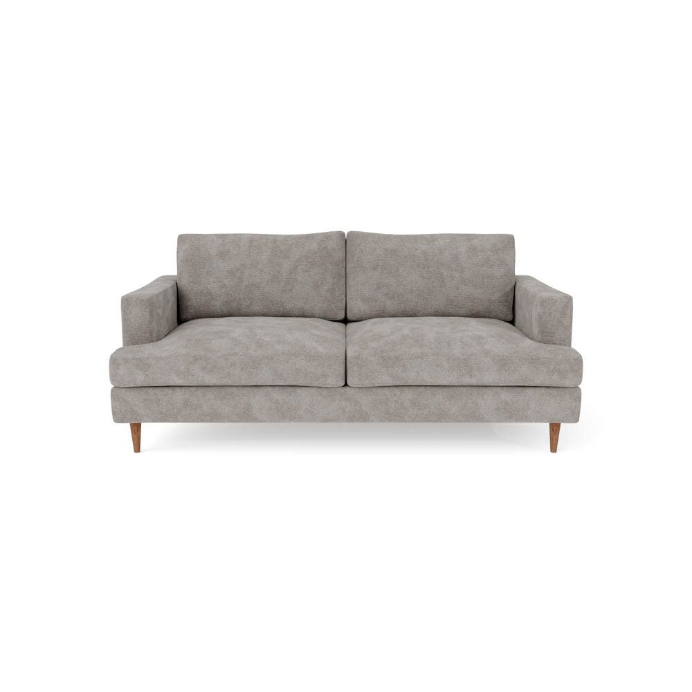 London 3-sits soffa djup med rökfärgade ekben
